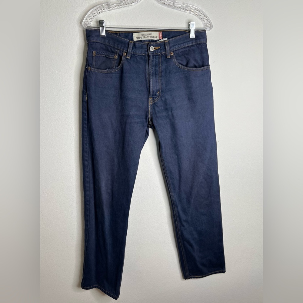Levis Jeans Mens 31x32 Blue Denim Straight Leg Regular Fit Coupe Traditionnele